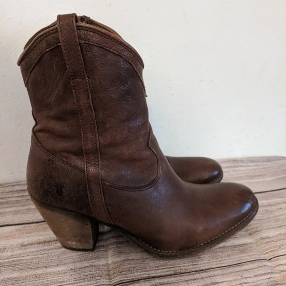FRYE Taylor Short Boots Zip-Up Ankle Boots - Picture 1 of 8